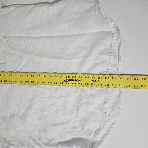 Tommy Bahama Men's Button Down Short Sleeve White 100% Linen XL Beach Hawaiian - Picture 5 of 5